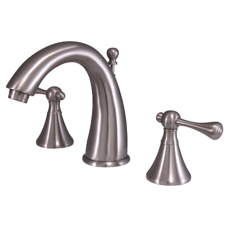 Kingston Brass 8" Widespread Bathroom Faucet, Brushed Nickel KS2978BL